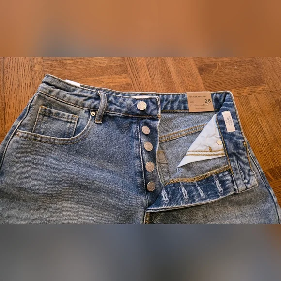 PACSUN High Rise Denim Festival Shorts Size 26 - Picture 5 of 8